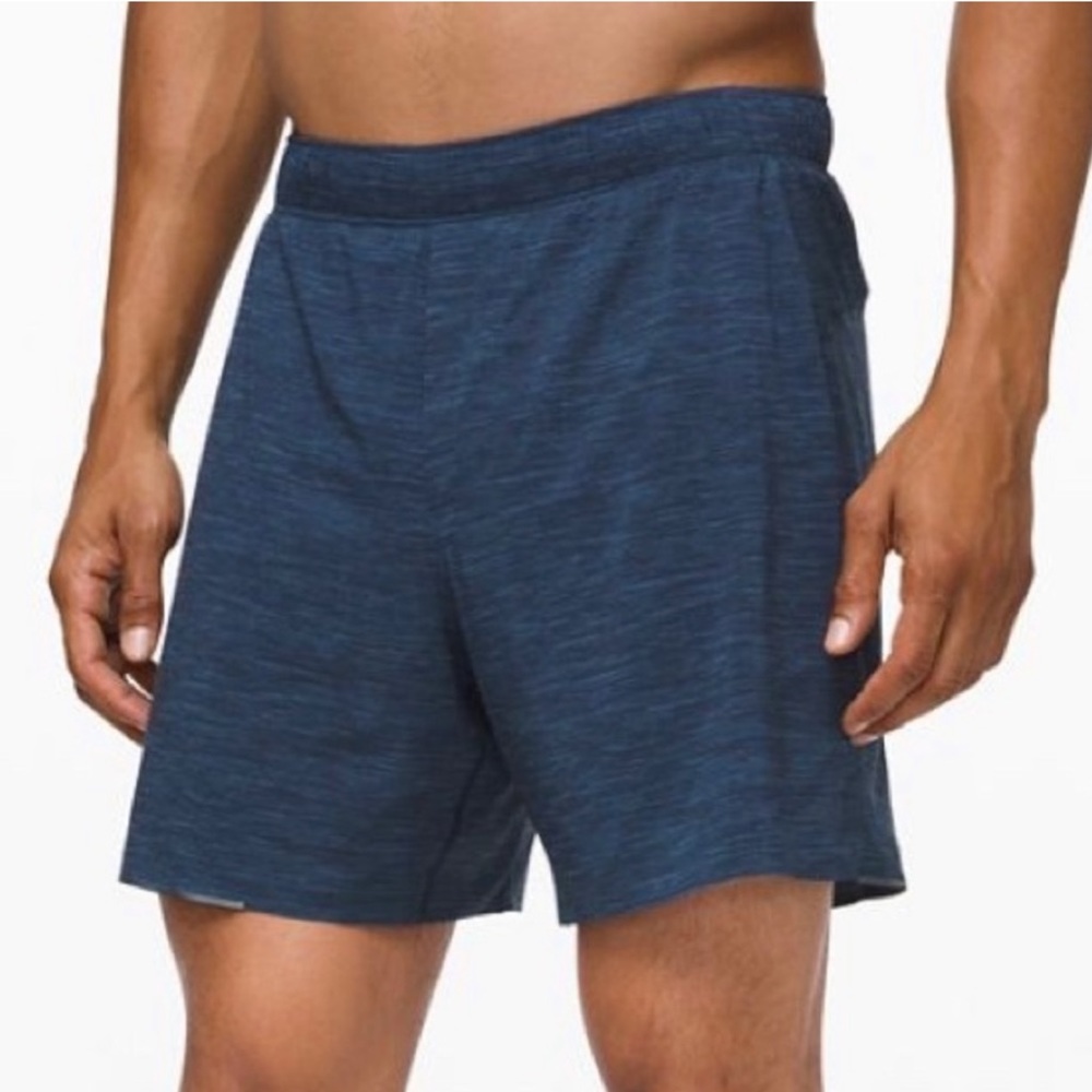 Lululemon Surge Shorts Heather’s Allover Iron Blue
